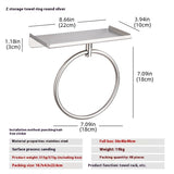 Bathroom Punch-free Storage Bathroom Stainless Steel Towel Ring
