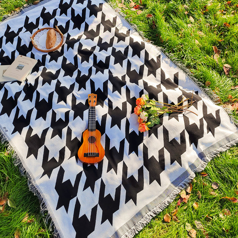 Bohemian Knitted Chenille American Outdoor Camping Rugs